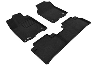 3D MAXpider L1AC00504709 Elegant Black 1st Row 2nd Row Floor Mat