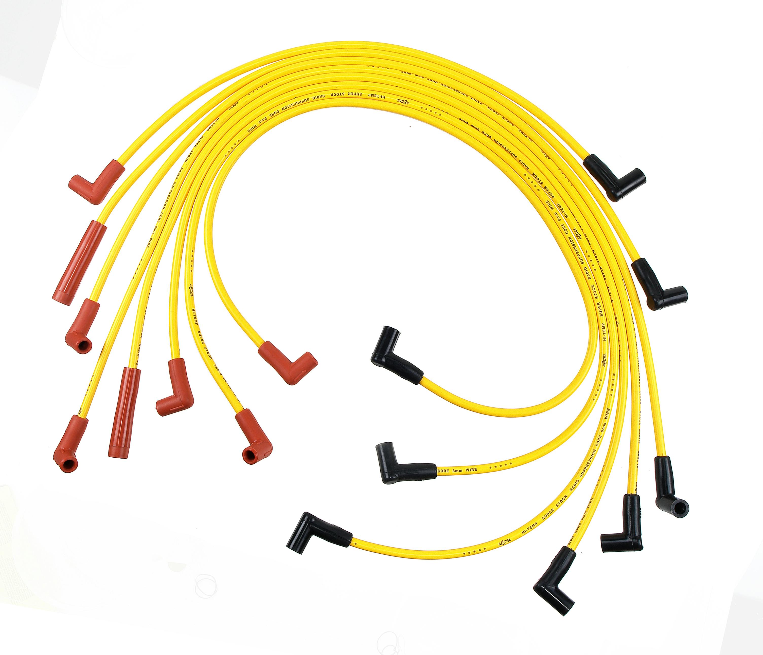 ACCEL 4056 8mm Super Stock Graphite Custom Wire Set Yellow