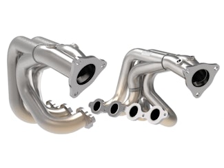 AFE 48-34148 Twisted Steel 1-7/8 IN to 2-3/4 IN 304 Stainless Headers w/ Raw Finish