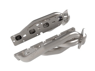 AFE 48-38029 Twisted Steel 1-5/8 IN to 2-1/4 IN 304 Stainless Headers w/ Raw Finish