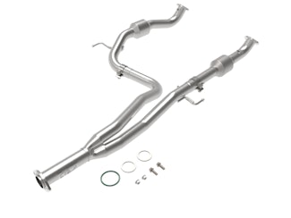 AFE 48-46013-RC Twisted Steel Y-Pipe 2-1/4 to 2-1/2 IN 409 Stainless Steel w/ Cat