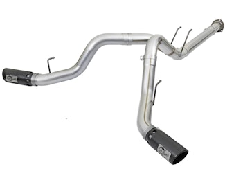 AFE 49-03092-B ATLAS 4in Aluminized Steel DPF-Back Exhaust System w/Black Tip
