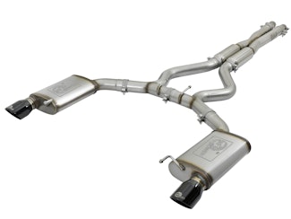 AFE 49-33087-B MACH Force-Xp Cat-Back Exhaust System w/Resonator-Black Tip