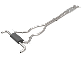 AFE 49-33133 Vulcan Series 3-1/2 IN 304 Stainless Steel Cat-Back Exhaust System Black