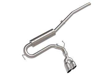 AFE 49-33144-P Rebel Series 2-1/2 IN 304 Stainless Steel Cat-Back Exhaust w/ Polished Tip