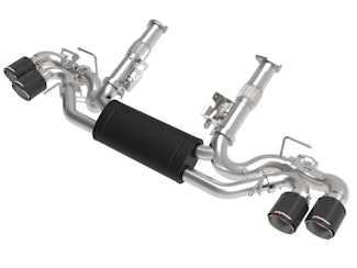 AFE 49-34124-C MACH Force-Xp 2-1/2 IN 304 Stainless Steel Cat-Back Exhaust w/Carbon Fiber Tips