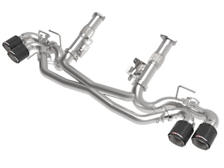 AFE 49-34124NM-C MACH Force-Xp 304 Stainless Steel Cat-Back Exhaust w/Carbon Fiber Tip No Muffler