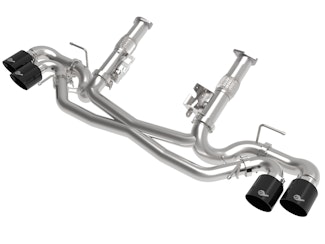 AFE 49-34127NM-B MACH Force-Xp 2-1/2 IN 304 Stainless Steel Cat-Back Exhaust Black w/o Muffler