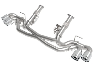 AFE 49-34127NM-P MACH Force-Xp 2-1/2 IN 304 Stainless Steel Cat-Back Exhaust Polished w/o Muffler