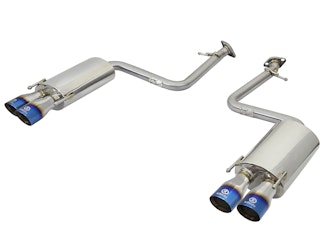 AFE 49-36037-L Takeda 2in Stainless Steel Axle-Back Exhaust Sys w/Polished Blue Tips