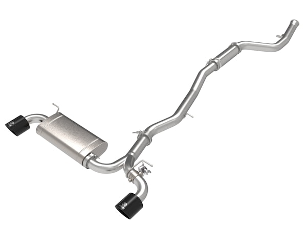 AFE 49-36050-B Takeda 3 IN to 2-1/2 IN 304 Stainless Steel Cat-Back Exhaust System w/ Black Tip