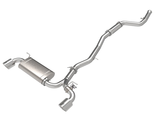 AFE 49-36050-P Takeda 3 IN to 2-1/2 IN 304 Stainless Steel Cat-Back Exhaust System w/Polish Tip