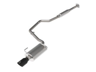 AFE 49-36052-B Takeda 2-1/4 IN 304 Stainless Steel Cat-Back Exhaust System w/Black Tip