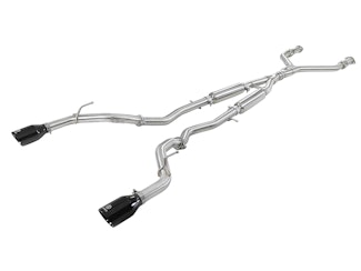 AFE 49-36132NM-B Takeda 2-1/2 IN 304 Stainless Steel Cat-Back Exhaust System w/Polished Tip
