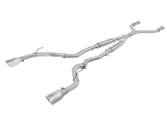 AFE 49-36134NM-P Takeda 2-1/2 IN 304 Stainless Steel Cat-Back Exhaust System w/ Polished Tips