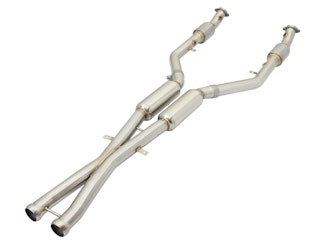 AFE 49-36321-1 MACH Force-Xp 2-1/2 IN 304 Stainless Steel Street Series X-Pipe w/ Cats