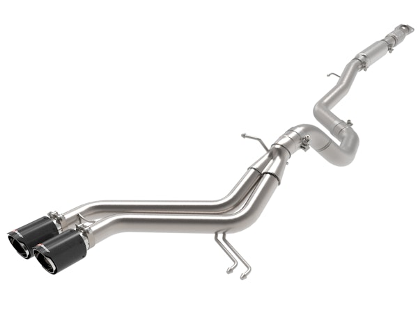 AFE 49-37018-C Takeda 2-1/2 IN to 3 IN 304 Stainless Steel Cat-Back Exhaust w/ Carbon Fiber Tip