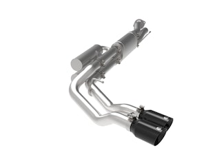 AFE 49-43117-B Rebel Series 3 IN 409 Stainless Steel Cat-Back Exhaust System w/Black Tip