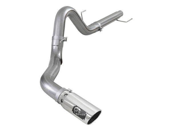 AFE 49-43143-P Large Bore-HD 4 IN 409 Stainless Steel DPF-Back Exhaust System w/ Polished Tip