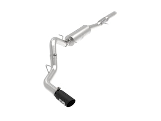 AFE 49-44116-B Apollo GT Series 4 IN 409 Stainless Steel Cat-Back Exhaust System w/ Black Tip
