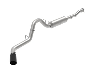 AFE 49-44122-B Apollo GT Series 4 IN 409 Stainless Steel Cat-Back Exhaust System w/ Black Tip