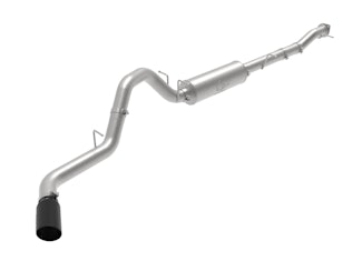 AFE 49-44123-B Apollo GT Series 4 IN 409 Stainless Steel Cat-Back Exhaust System w/ Black Tip