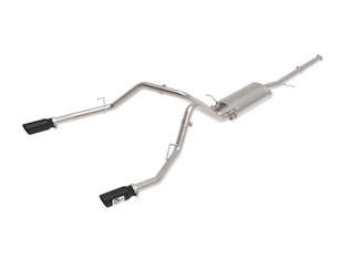 AFE 49-44135-B Apollo GT Series 3 IN Cat-Back Exhaust System w/ Dual Rear Exit w/ Black Tips