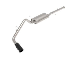 AFE 49-44136-B Apollo GT Series 3 IN 409 Stainless Steel Cat-Back Exhaust System w/ Black Tip