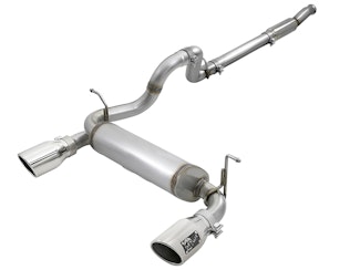 AFE 49-48096-P Rebel Series 3 IN to 2-1/2 IN 409 Stainless Steel Cat-Back Exhaust w/ Polish Tip
