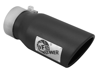 AFE 49T30401-B09 MACH Force-Xp 409 Stainless Steel Clamp-on Exhaust Tip Black AFE 49T30401-B09 MACH Force-Xp 409 Stainless Steel Clamp-on Exhaust Tip Black