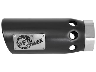 AFE 49T40502-B121 MACH Force-Xp 4in 409 Stainless Steel Intercooled Exhaust Tip Black