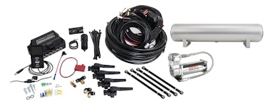 Air Lift Performance 27692 3H Air Management (1/4" Air Line, 4 Gallon 5-Port Lightweight Raw Aluminum Tank
