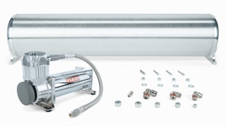Air Lift Performance 27764 28" FLO Tank w/ Viair 444c Compressor 1/4" & 3/8" fittings and mounting hardware