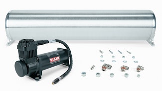 Air Lift Performance 27769 28" FLO Tank w/ Viair 444c black Compressor, 1/4" & 3/8" fittings, hardware