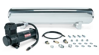 Air Lift Performance 27806 4 Gal. Polished Tank Viair 444c black compressor 1/4" & 3/8" fittings hardware