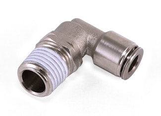 Air Lift 21815 Swivel Elbow Fitting, 1/8 MNPT x 4AN M