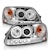 AnzoUSA 111032 Projector Headlights with Halo and LED Chrome 1pc