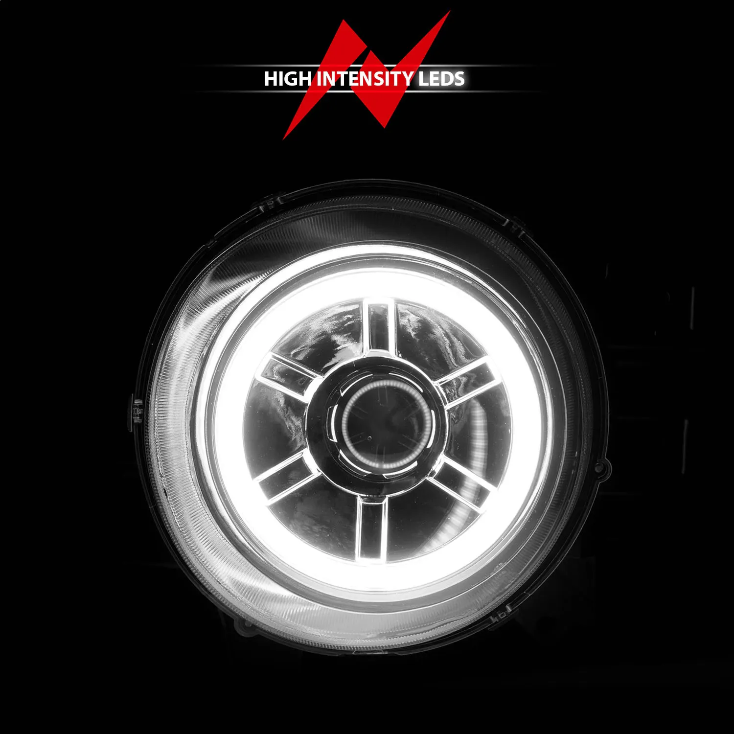 AnzoUSA 111115 Projector Headlight Set w/Halo