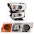 AnzoUSA 111358 Projector Headlights with Plank Style Switchback Chrome with Amber