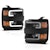 AnzoUSA 111364 Projector Headlights with Plank Style Switchback Black with Amber (Black Rim)