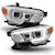 AnzoUSA 111380 Projector Headlights with Plank Style Design Chrome/Amber with DRL
