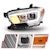 AnzoUSA 111380 Projector Headlights with Plank Style Design Chrome/Amber with DRL