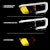AnzoUSA 111380 Projector Headlights with Plank Style Design Chrome/Amber with DRL