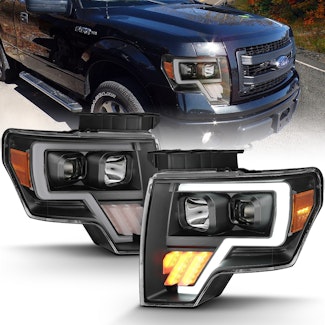 AnzoUSA 111445 Projector Light Bar G4 Headlights. Black Amber