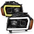 AnzoUSA 111543 Projector Headlights with Light Bar Switchback Black Housing