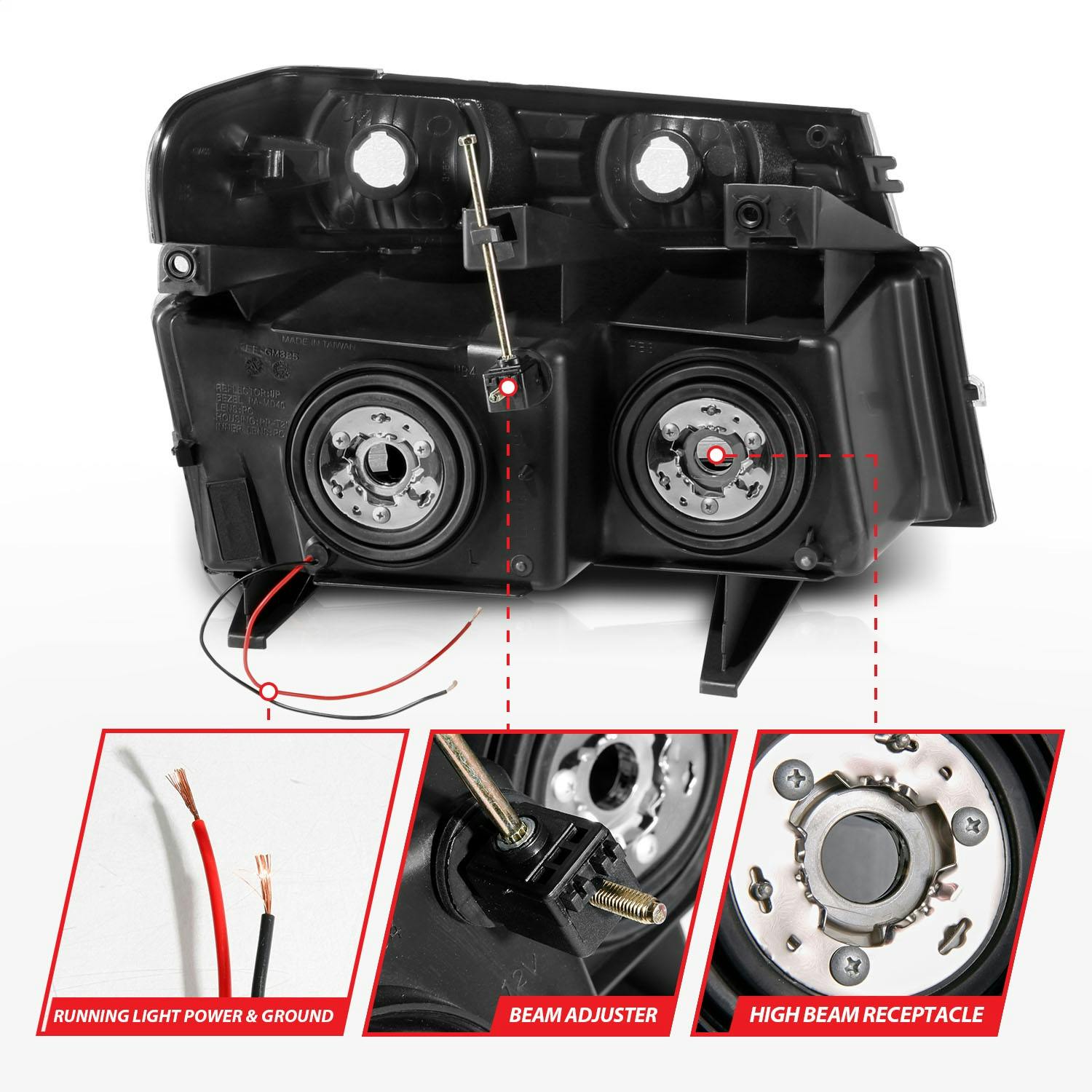 アスライト AnzoUSA 111559 Crystal Headlight Set