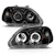 AnzoUSA 121068 Projector Headlights with Halo Black