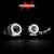 AnzoUSA 121160 Projector Headlights with Halo Black
