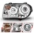 AnzoUSA 121250 Projector Headlights with Halo Chrome (SMD LED) G2