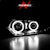 AnzoUSA 121393 Projector Headlights with Halo Black (SMD LED) (HID Compatible)